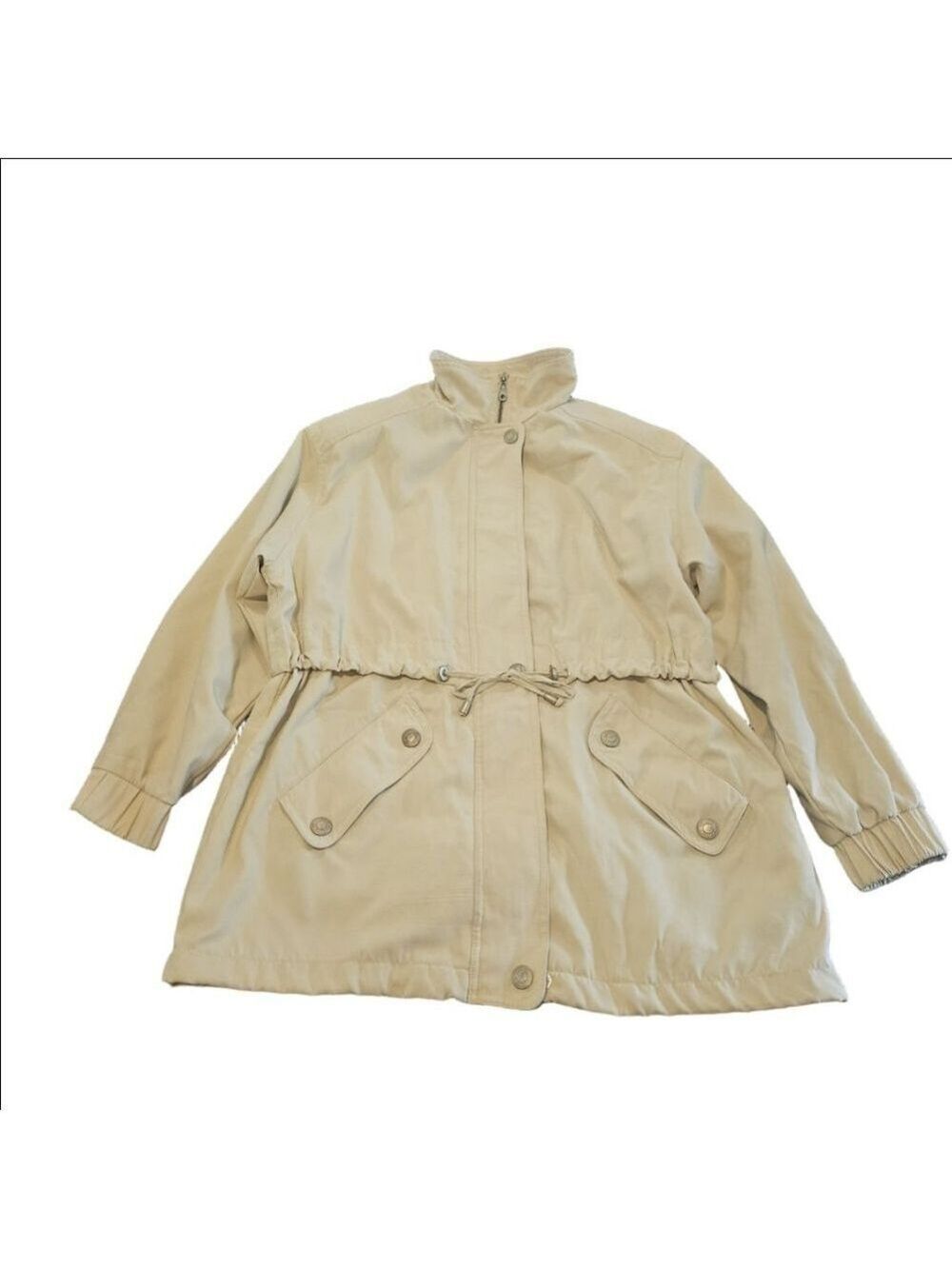 Women's Bromley Collection Vintage 90s Retro Beige Petite M Utility Jacket
